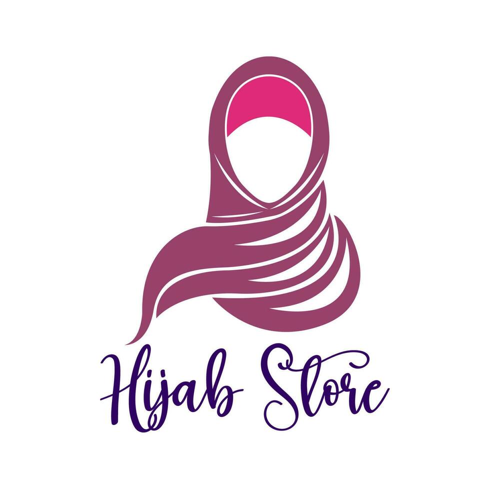 hijab Lagra logotyp vektor för kvinnor