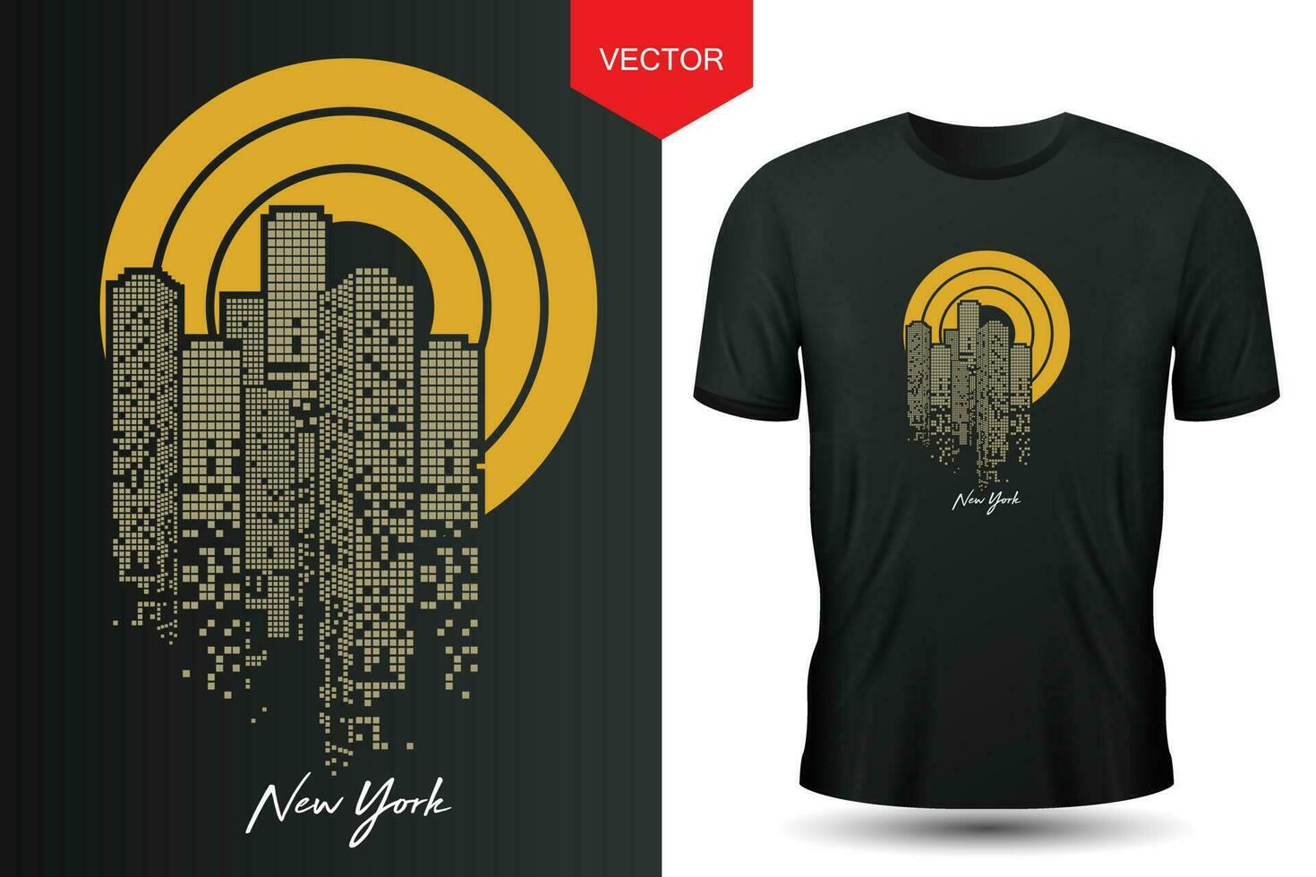 New York City-T-Shirt-Design vektor