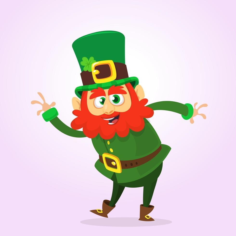 tecknad rolig leprechaun vektorillustration vektor