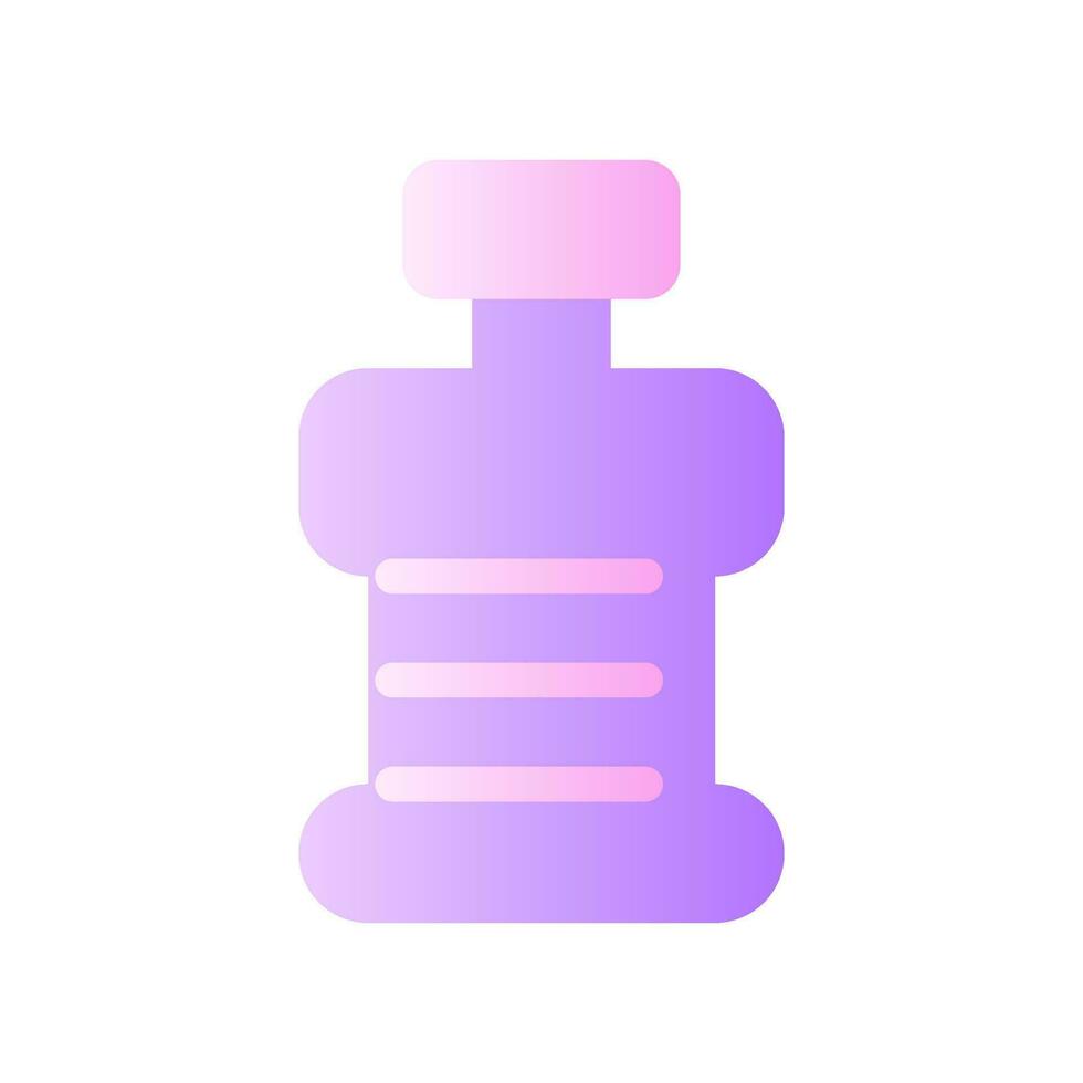 Fitness Flasche eben Gradient zweifarbig ui Symbol. gesund Lebensstil. Fitnessstudio Hydratation. Trinken Wasser. einfach gefüllt Piktogramm. gui, ux Design zum Handy, Mobiltelefon Anwendung. Vektor isoliert rgb Illustration