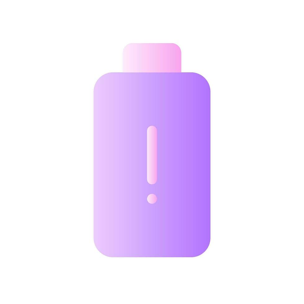 niedrig Batterie Niveau eben Gradient zweifarbig ui Symbol. Wohlbefinden Ausgabe. müde und erschöpft. Akkumulator. einfach gefüllt Piktogramm. gui, ux Design zum Handy, Mobiltelefon Anwendung. Vektor isoliert rgb Illustration