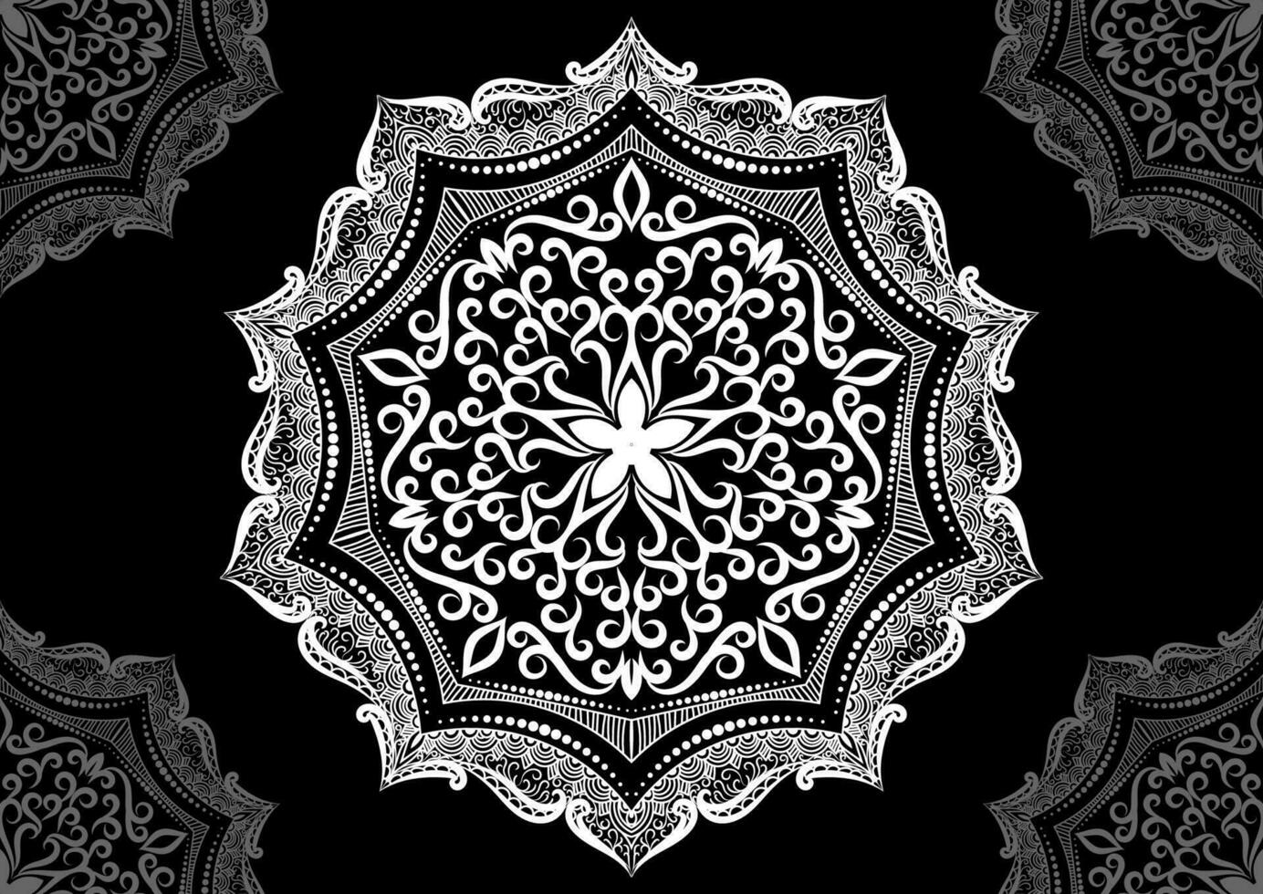 mandala vektor illustration element. blommig prydnad bakgrund. vektor eps 10.