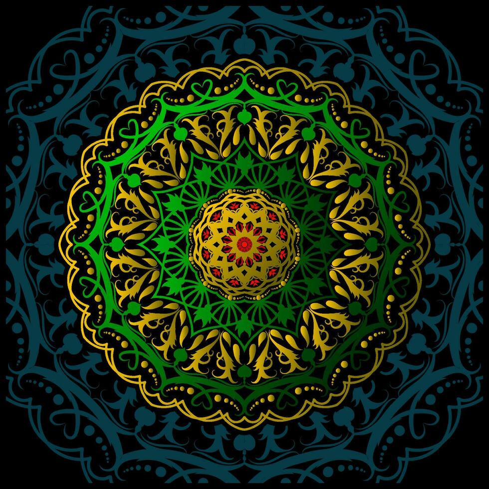 Mandala Vektor Illustration Element. Blumen- Ornament Hintergrund.