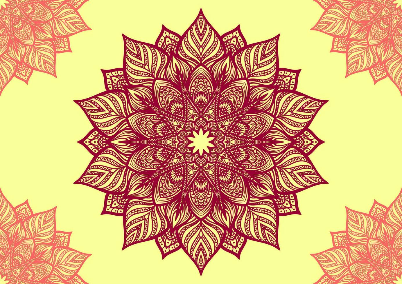 mandala vektor illustration element. blommig prydnad bakgrund. vektor eps 10.