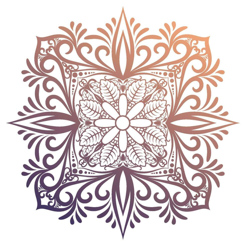 mandala vektor illustration element. blommig prydnad bakgrund.
