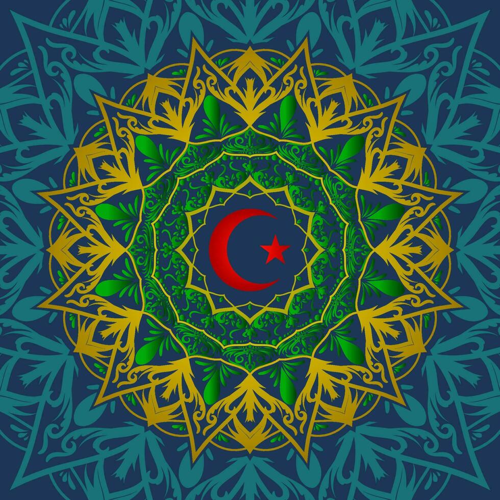 Mandala Vektor Illustration Element. Blumen- Ornament Hintergrund.