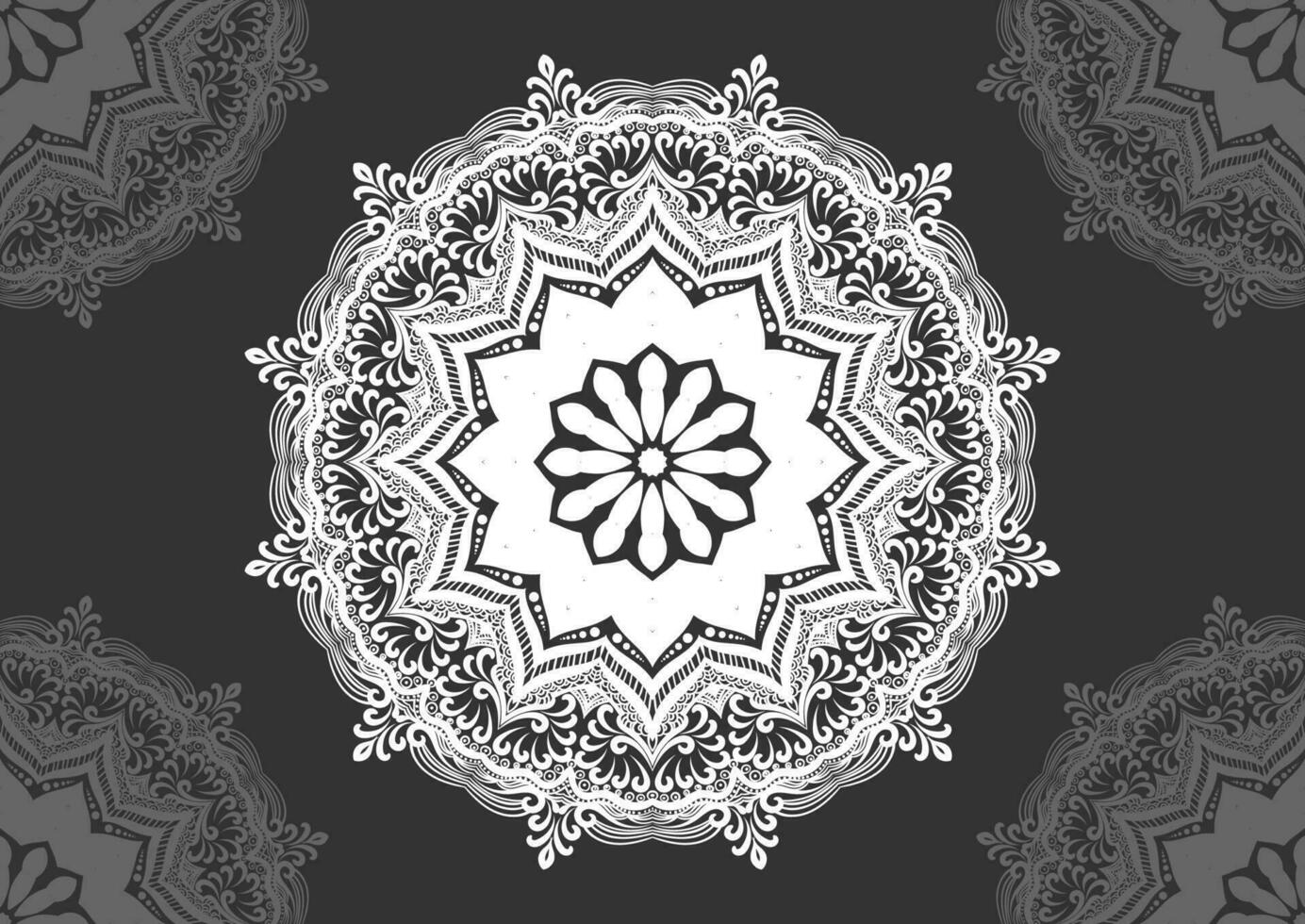 mandala vektor illustration element. blommig prydnad bakgrund. vektor eps 10.