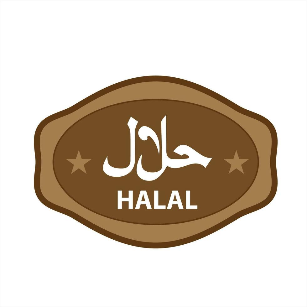 vektor halal logotyp. halal bricka, runda stämpel och vektor logotyp. halal tecken design fri