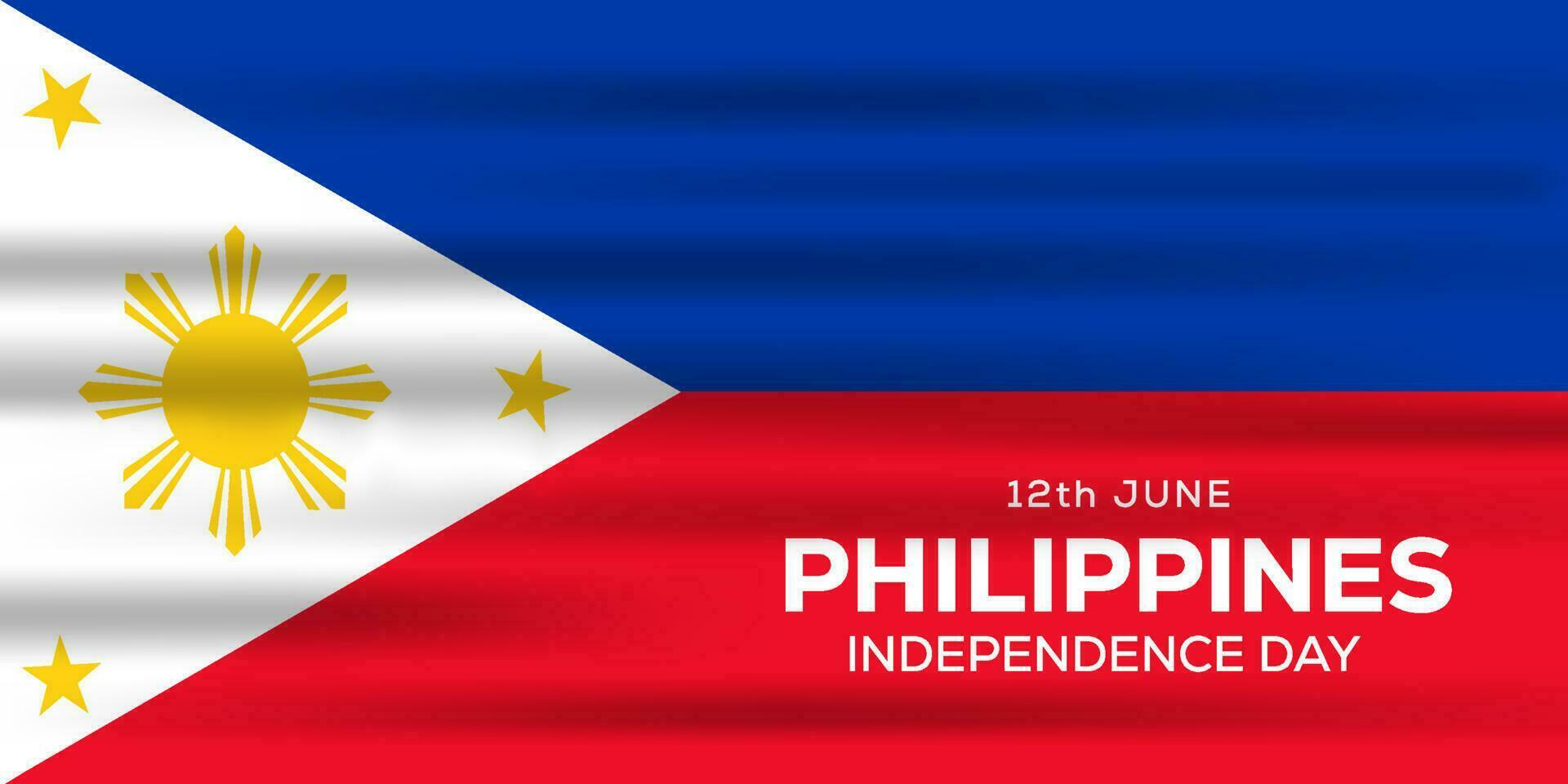 12th juni filippinerna oberoende dag horisontell baner illustration vektor