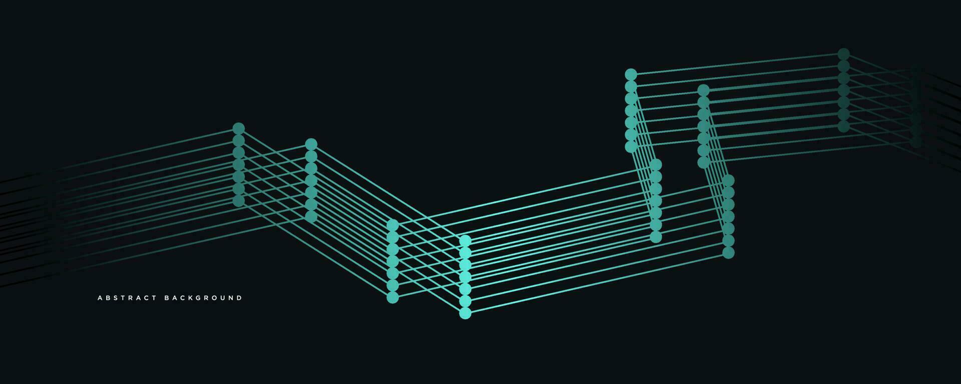 mörk abstrakt bakgrund med lysande vågor. skinande rör på sig linje design element. modern blå lila lutning strömmande Vinka linje. trogen teknologi begrepp. vektor illustration