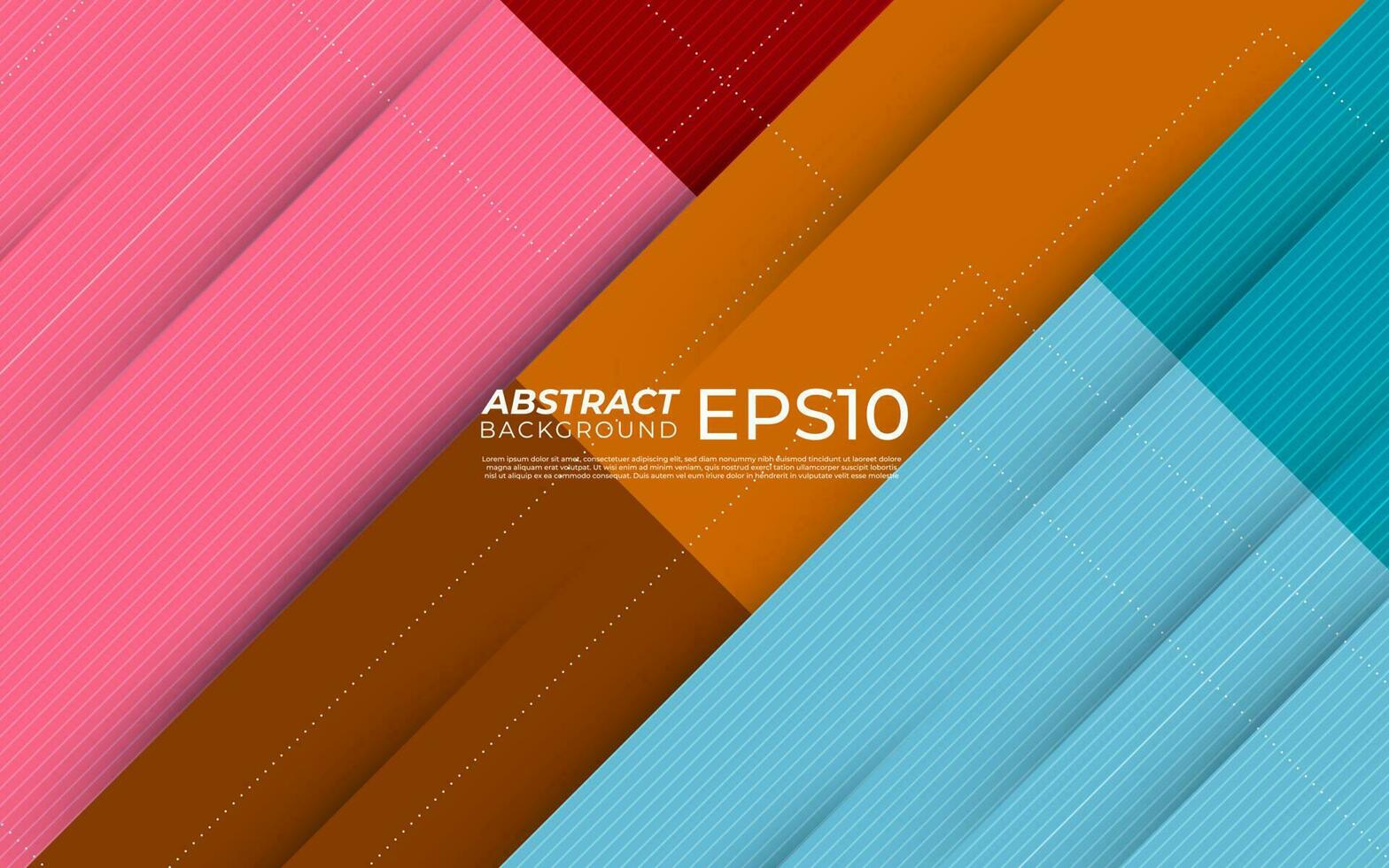 minimal abstrakt Blau, orange, rot Hintergrund mit Platz gestalten und Linie. bunt Rechteck mit Punkte Muster Hintergrund. eps10 Vektor