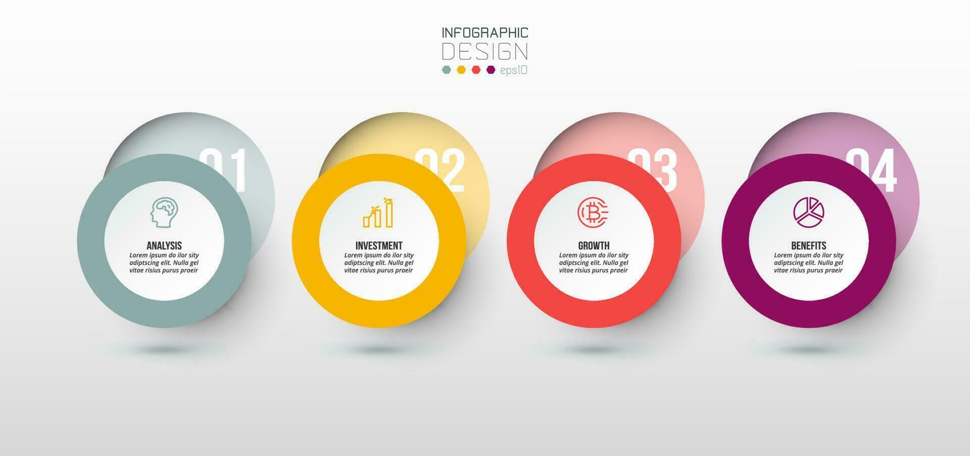 Infografik-Vorlage Geschäftskonzept mit Schritt. vektor