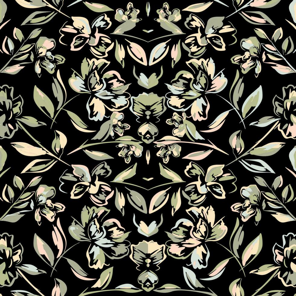 nahtlos Blumen- Blume Muster im Vektor kostenlos Vektor