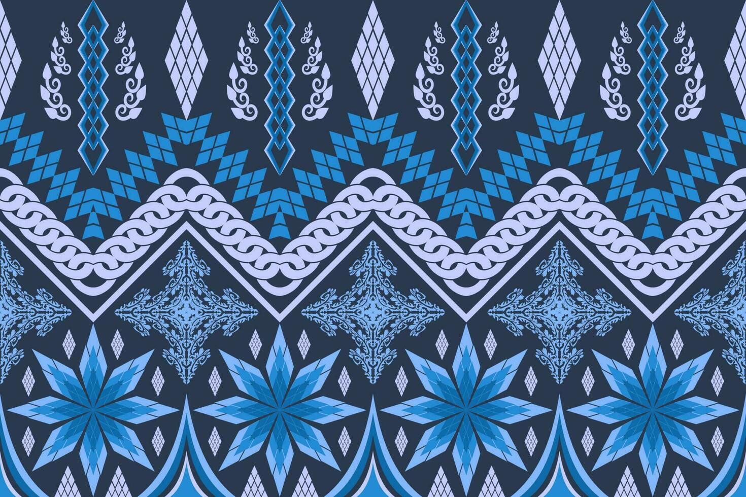 ethnisch Zahl aztekisch Stickerei Stil. geometrisch Ikat orientalisch traditionell Kunst Musterdesign zum ethnisch Hintergrund, Hintergrund, Mode, Kleidung, Verpackung, Stoff, Element, Sarong, Grafik, Vektor Illustration