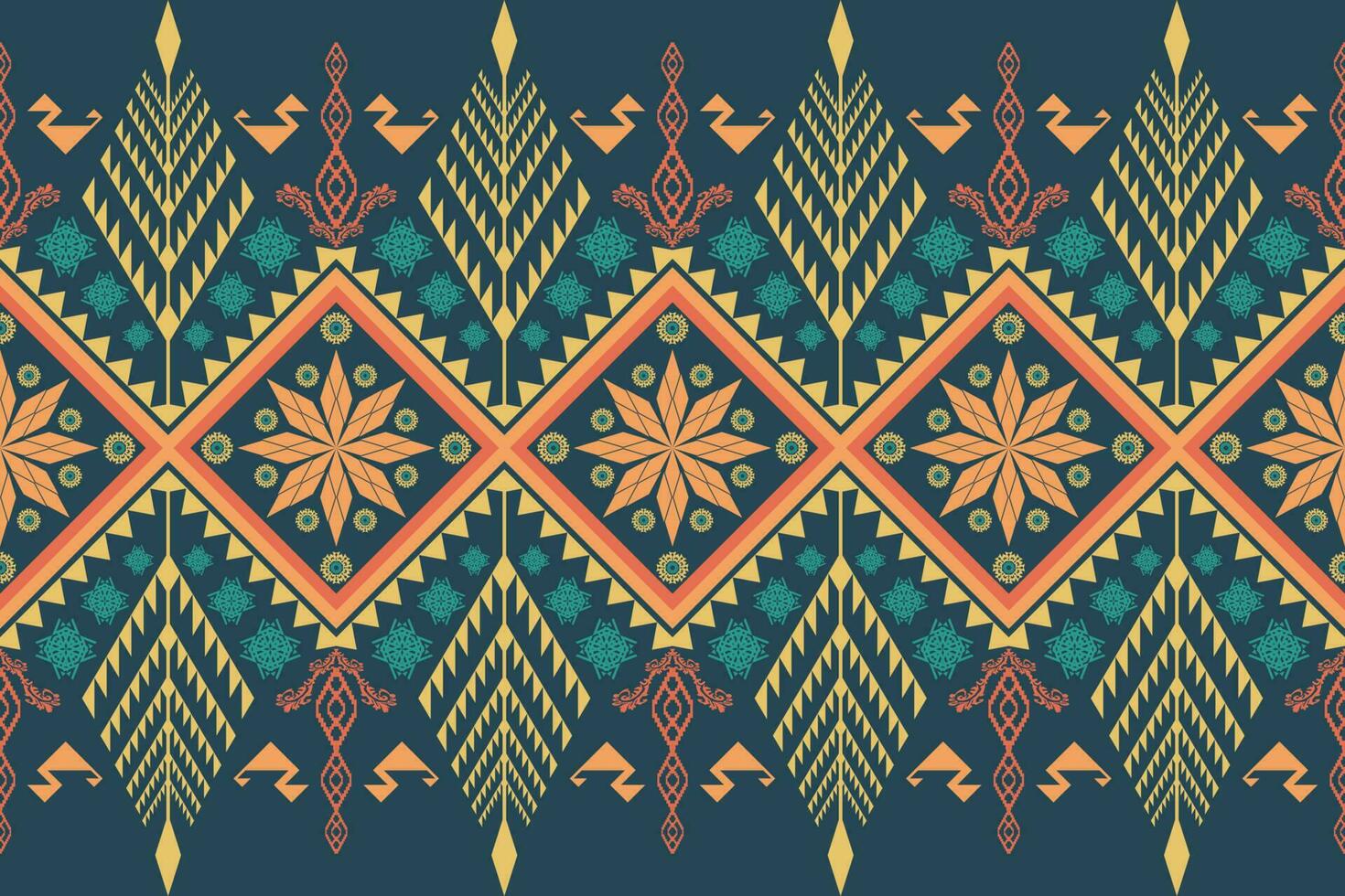 ethnisch Zahl aztekisch Stickerei Stil. geometrisch Ikat orientalisch traditionell Kunst Musterdesign zum ethnisch Hintergrund, Hintergrund, Mode, Kleidung, Verpackung, Stoff, Element, Sarong, Grafik, Vektor Illustration