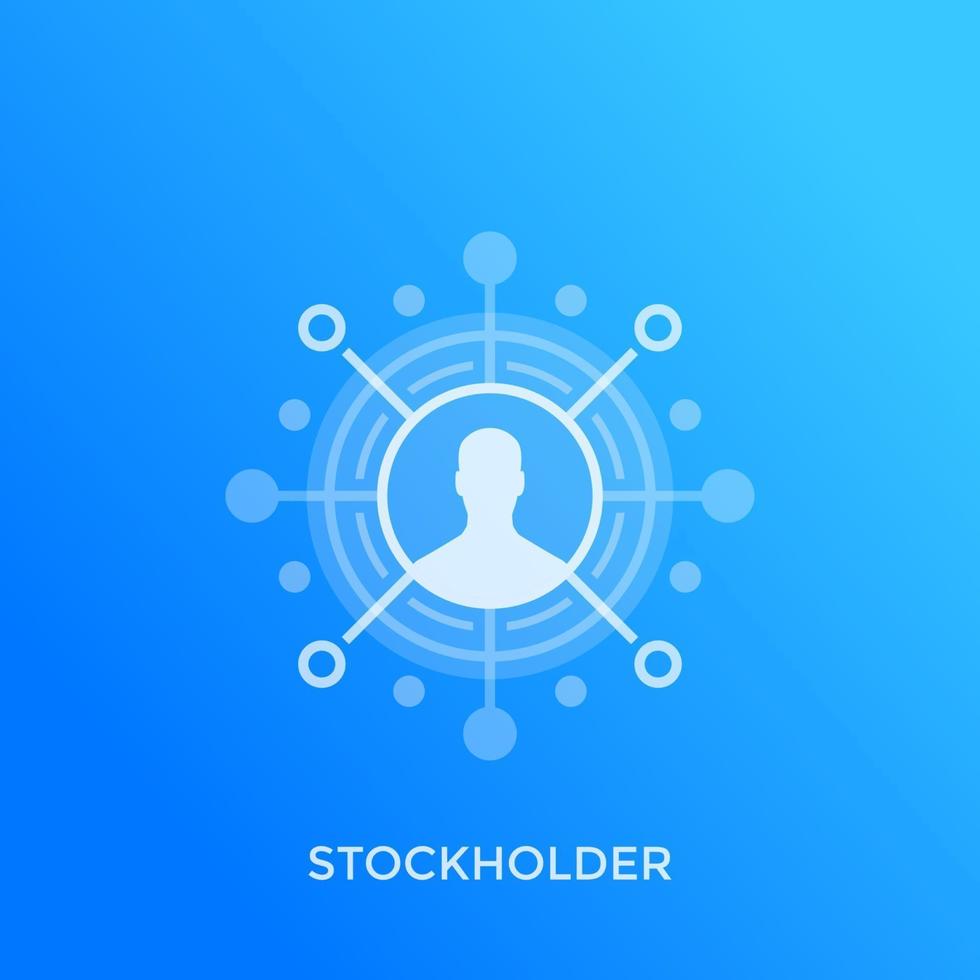 aktieägare eller investerare vektor ikon