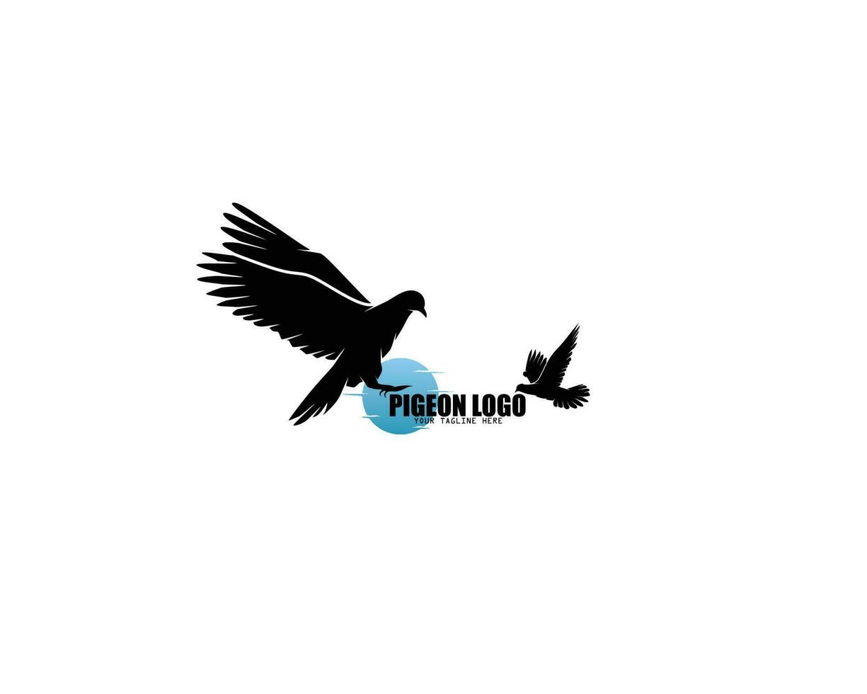 Taube Vogel Logo Silhouette Design Vektor