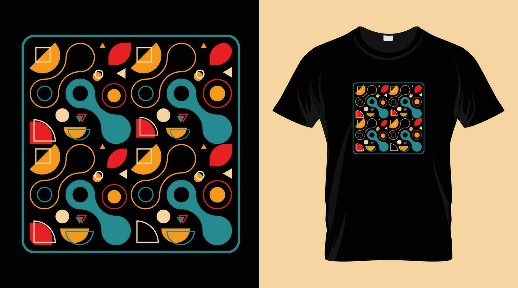 abstrakt bunt Vektor modisch T-Shirt Design Vorlage