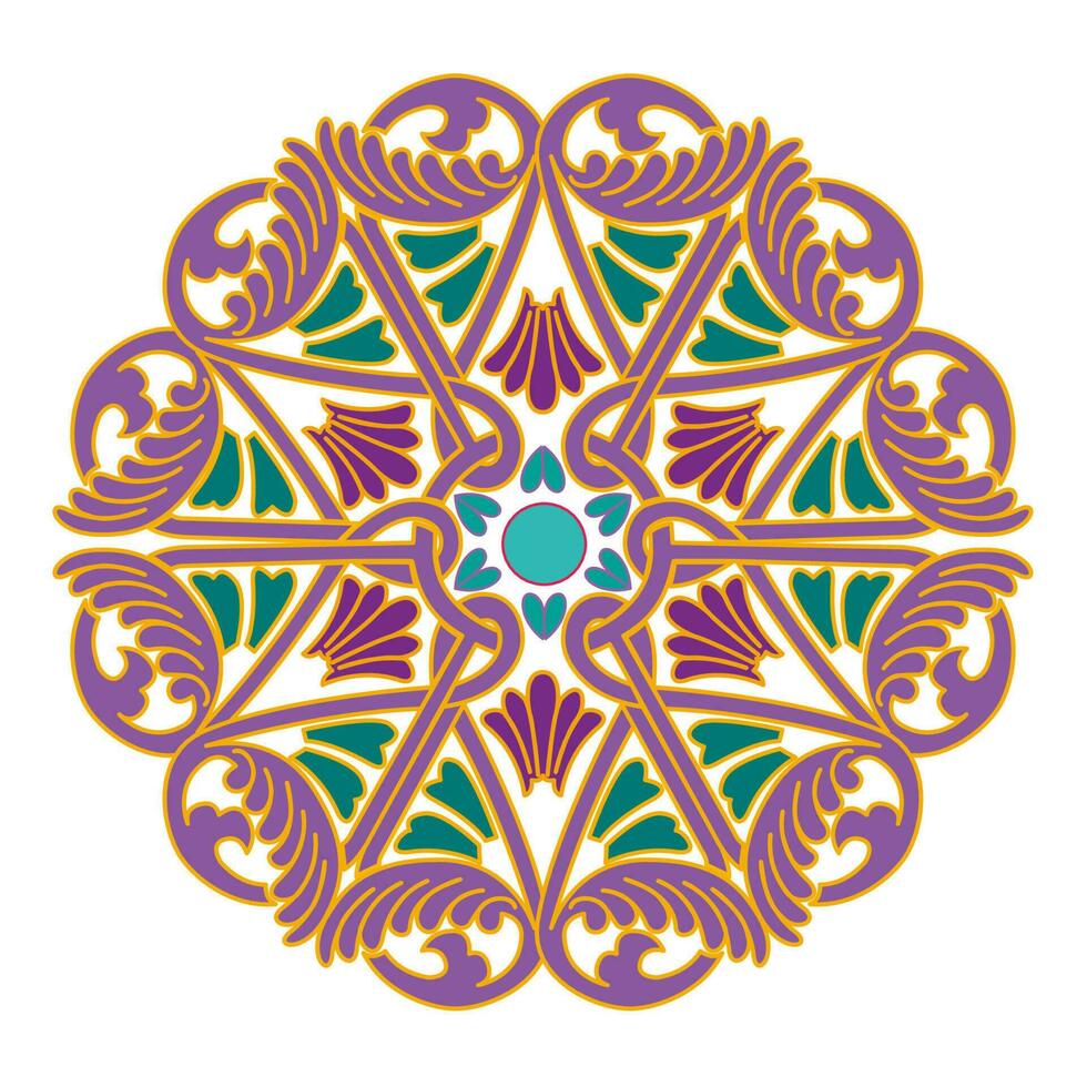 abstrakt Hintergrund mit klassisch Blumen- Ornament vektor