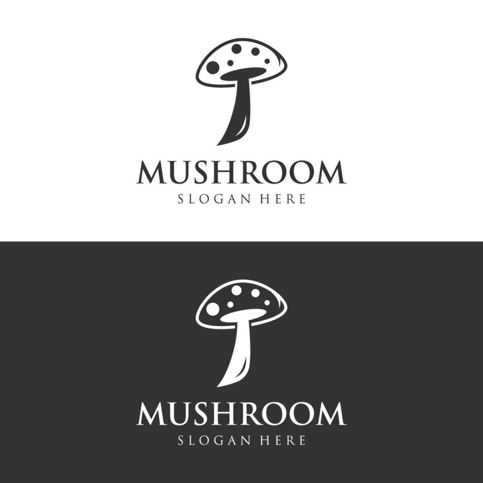 unik organisk svamp bruka kreativ logotyp mall design med modern concept.vector illustration. vektor