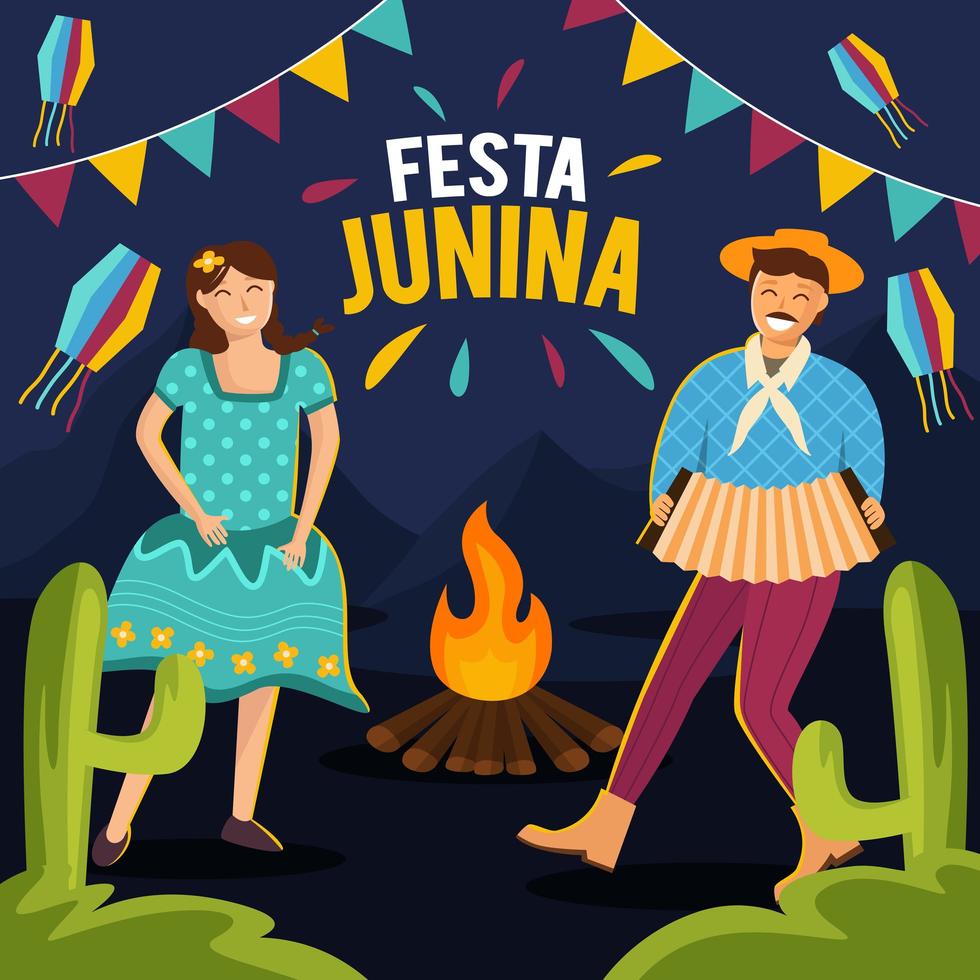 festa junina feierkonzept vektor