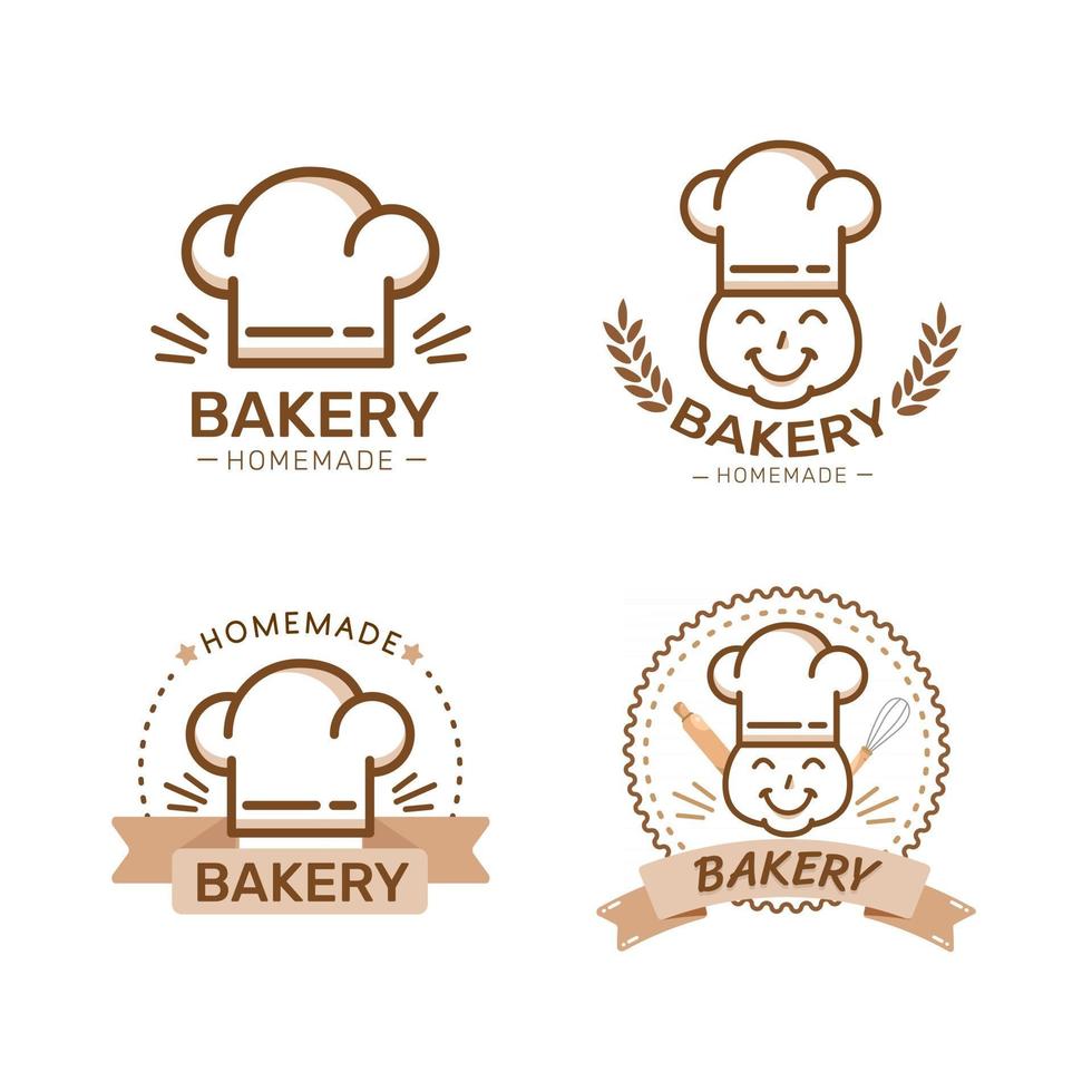 mat etikett bageri sött bageri efterrätt godis butik formgivningsmall vektor