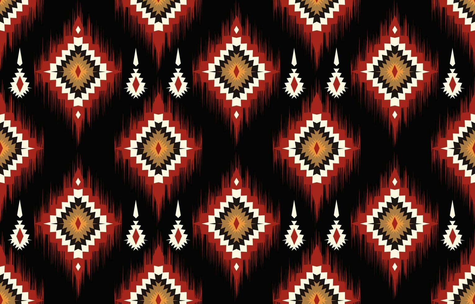 ethnisch abstrakt Ikat Kunst. nahtlos Muster im Stammes-, Volk Stickerei, und Mexikaner Stil. aztekisch geometrisch Kunst Ornament drucken. Design zum Teppich, Hintergrund, Kleidung, Verpackung, Stoff, Abdeckung, Textil. vektor