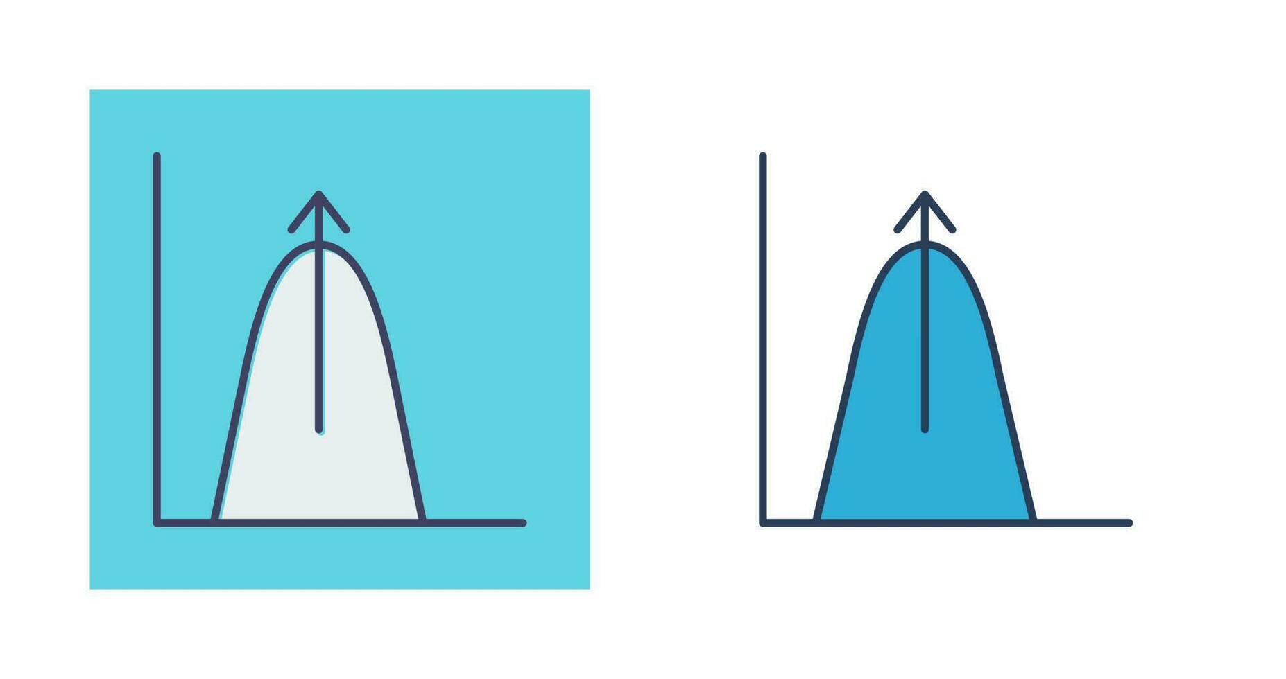 glockenförmiges Diagrammvektorsymbol vektor