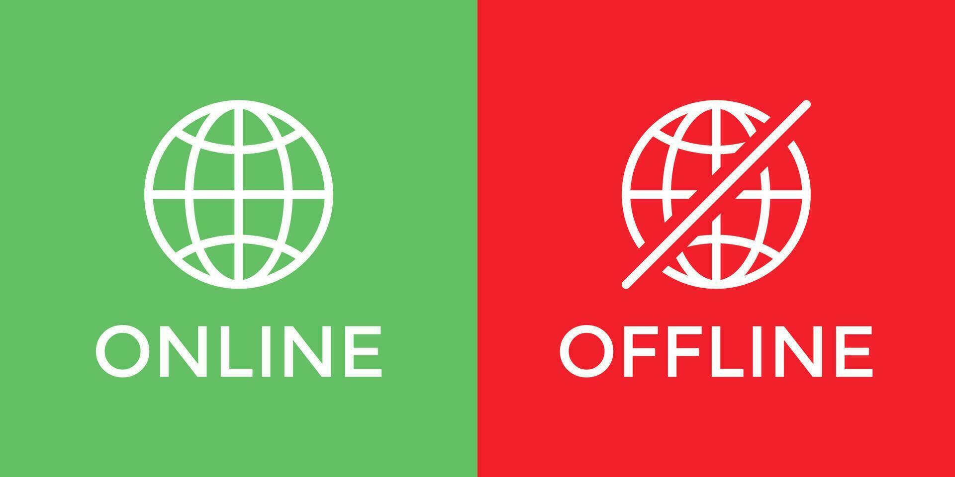 online und offline Internet Symbol Vektor. auf und aus Netzwerk Symbol Konzept vektor