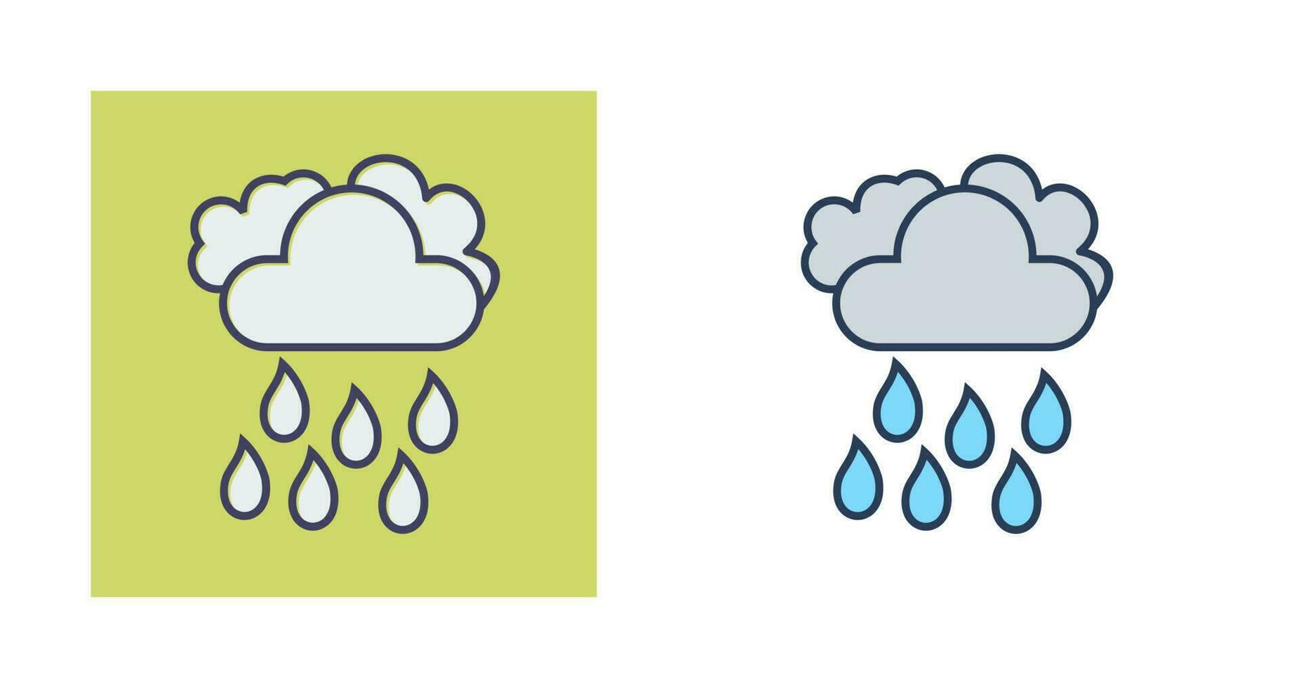 Vektorsymbol für leichten Regen vektor