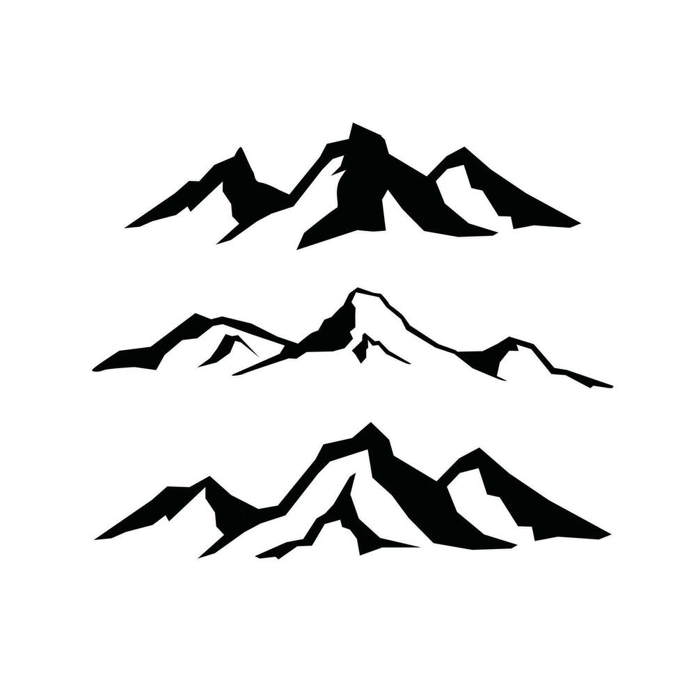 design en modern och minimalistisk logotyp berg linje vektor
