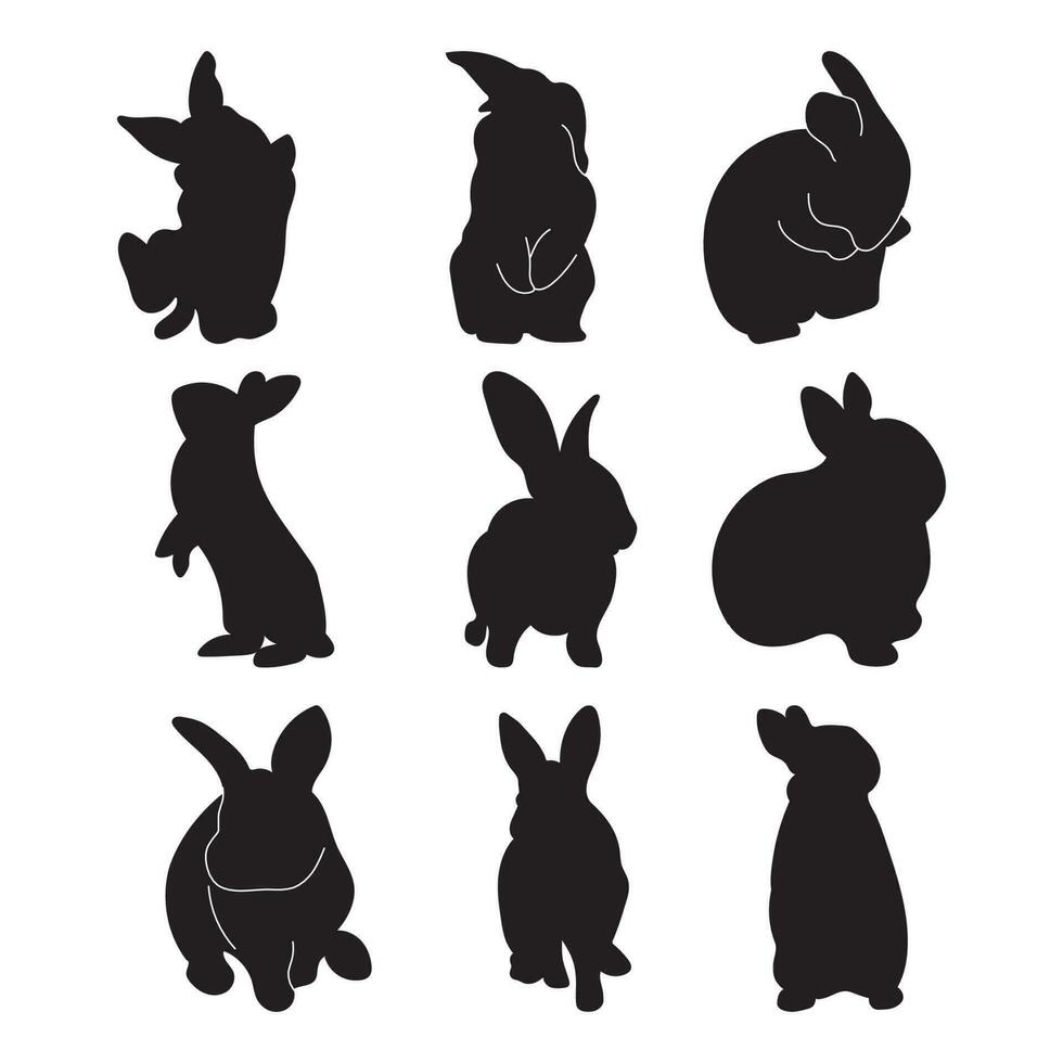 Tier Silhouetten Hase vektor