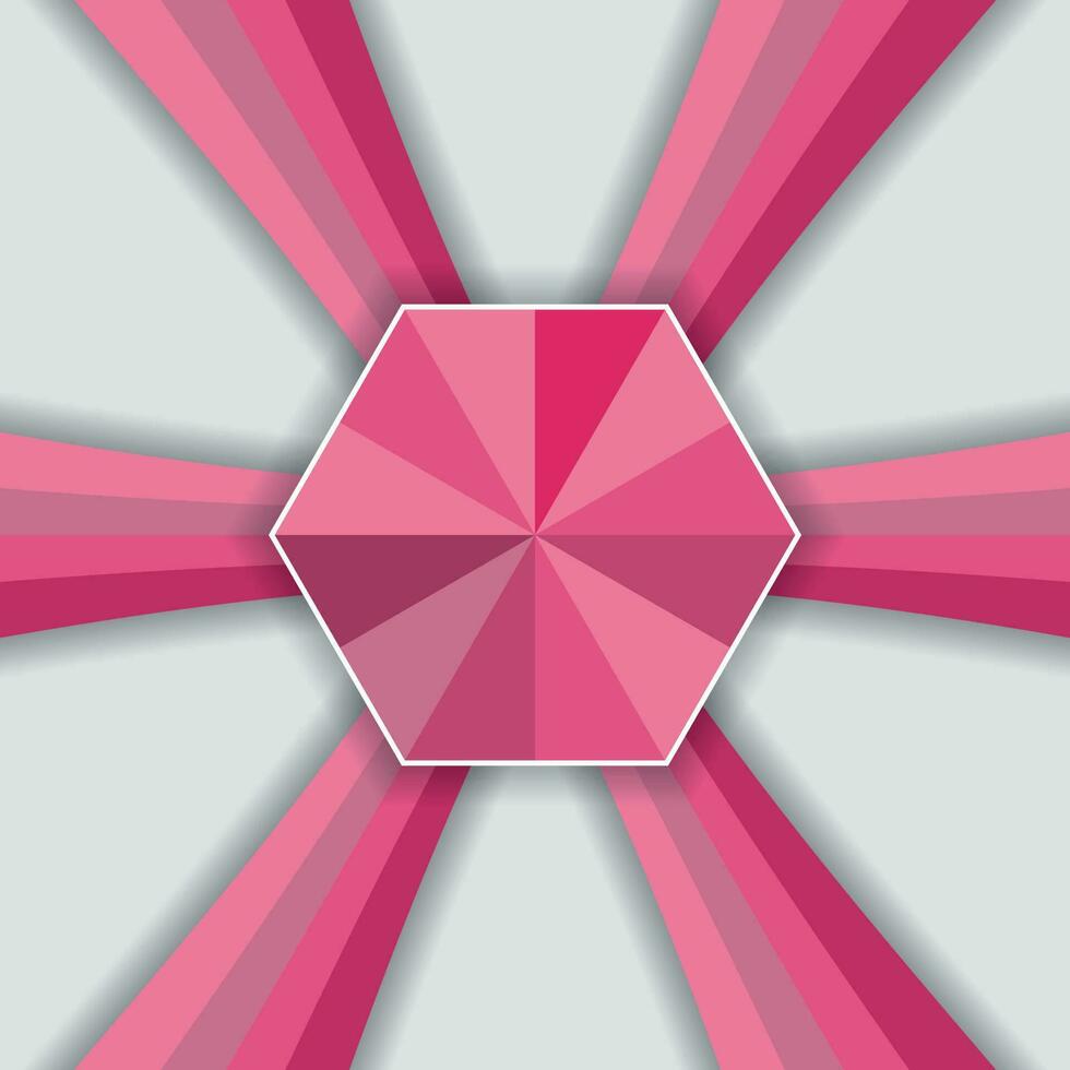 hexagonal geometrisk form, isolerat bakgrund. vektor