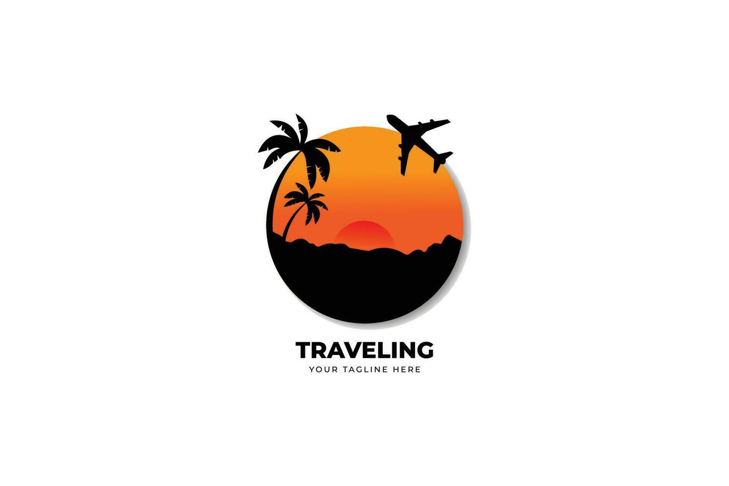 detailliert Reise Logo Design Illustration vektor