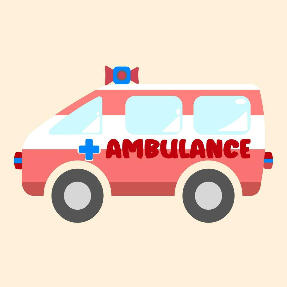 ambulans nödsituation bil i platt vektor illustration design