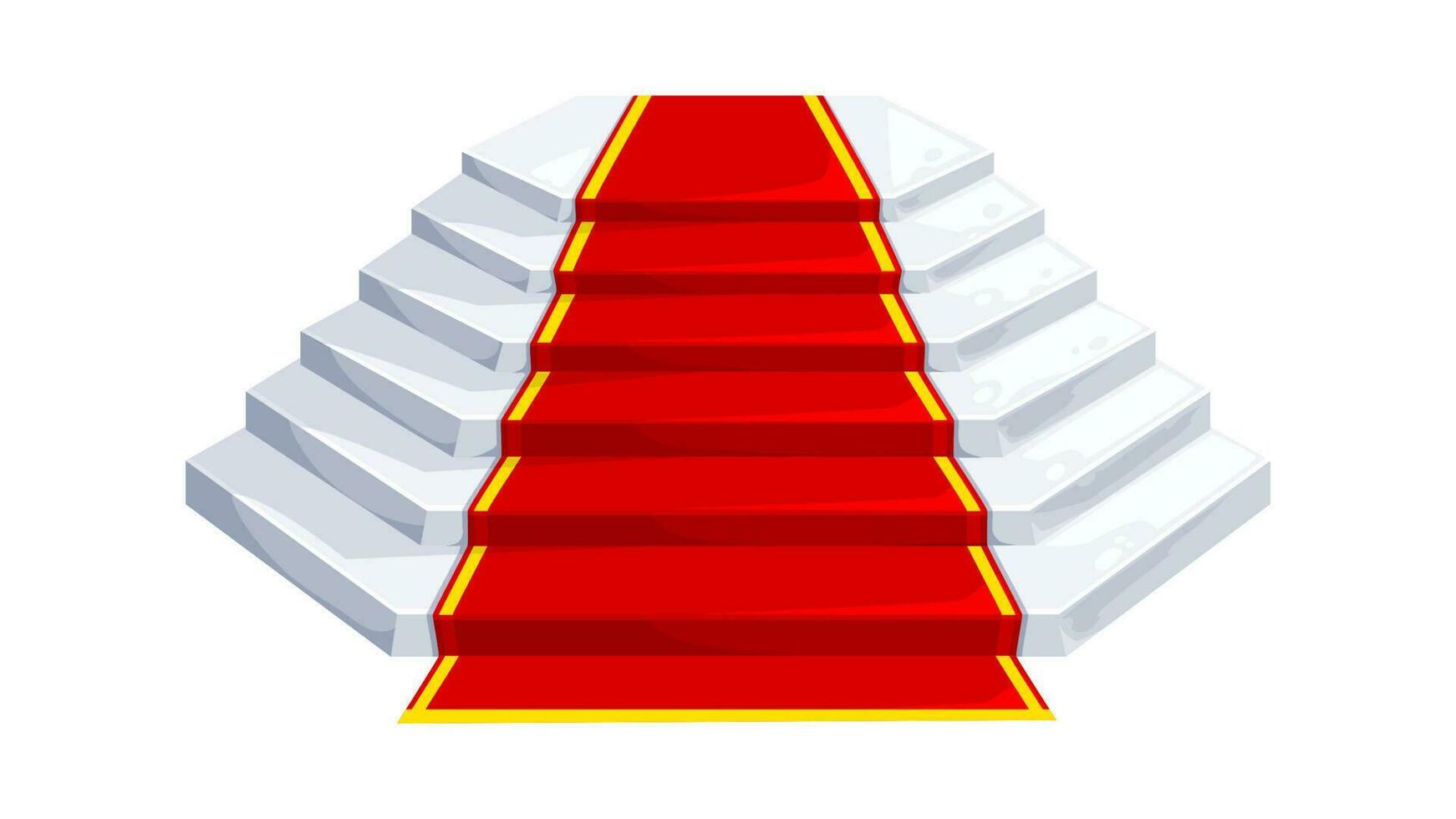 slott och palats trappa, trappa och röd matta vektor