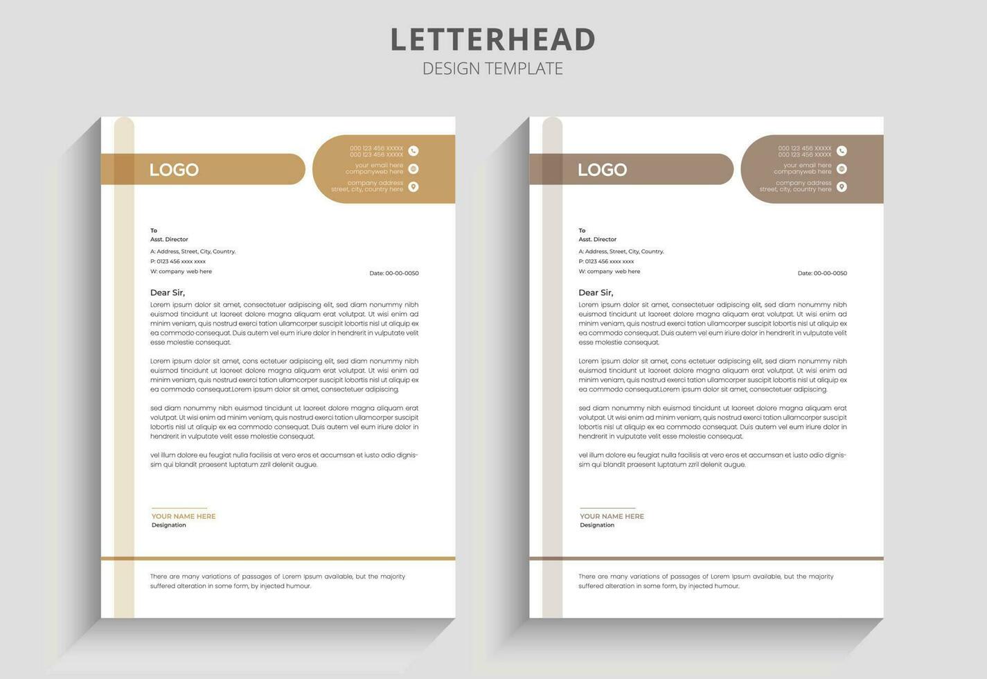 företags brevhuvud design vektor