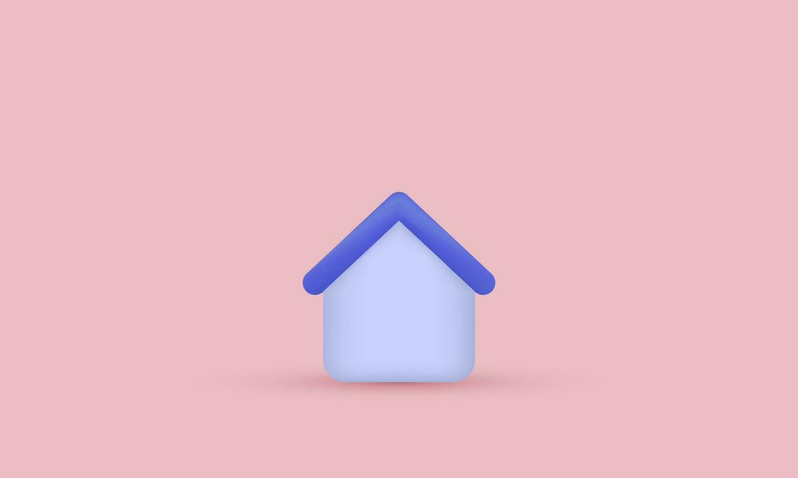 3d realistisk tecknad serie vektor minimal hus symbol verklig egendom inteckning ikon trendig modern stil objekt symboler isolerat på bakgrund
