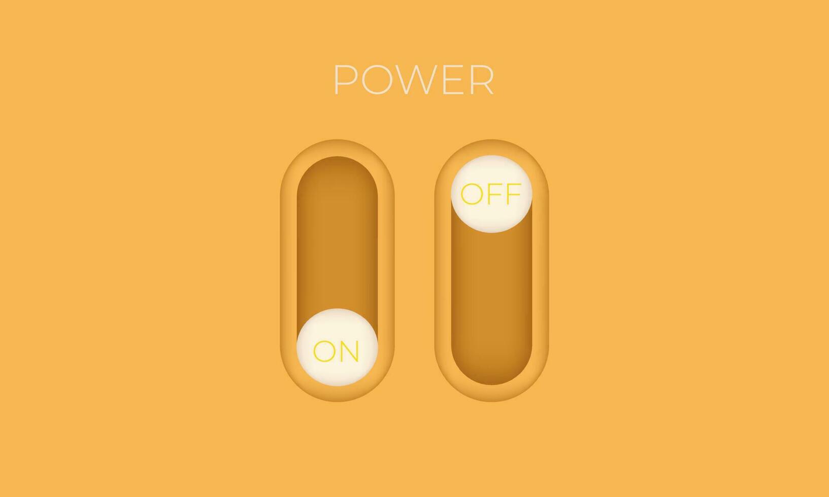 Illustration kreativ Orange Taste Tag Nacht Schalten Modus Neomorphismus 3d Vektor Symbole isoliert auf Hintergrund