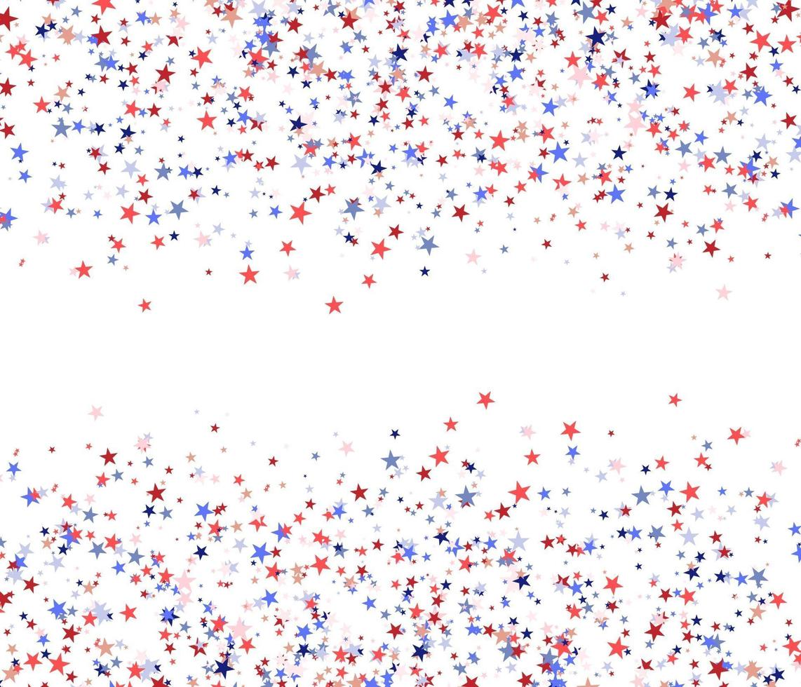 röda blå och vita stjärnor med tomt utrymme i mitten vektor