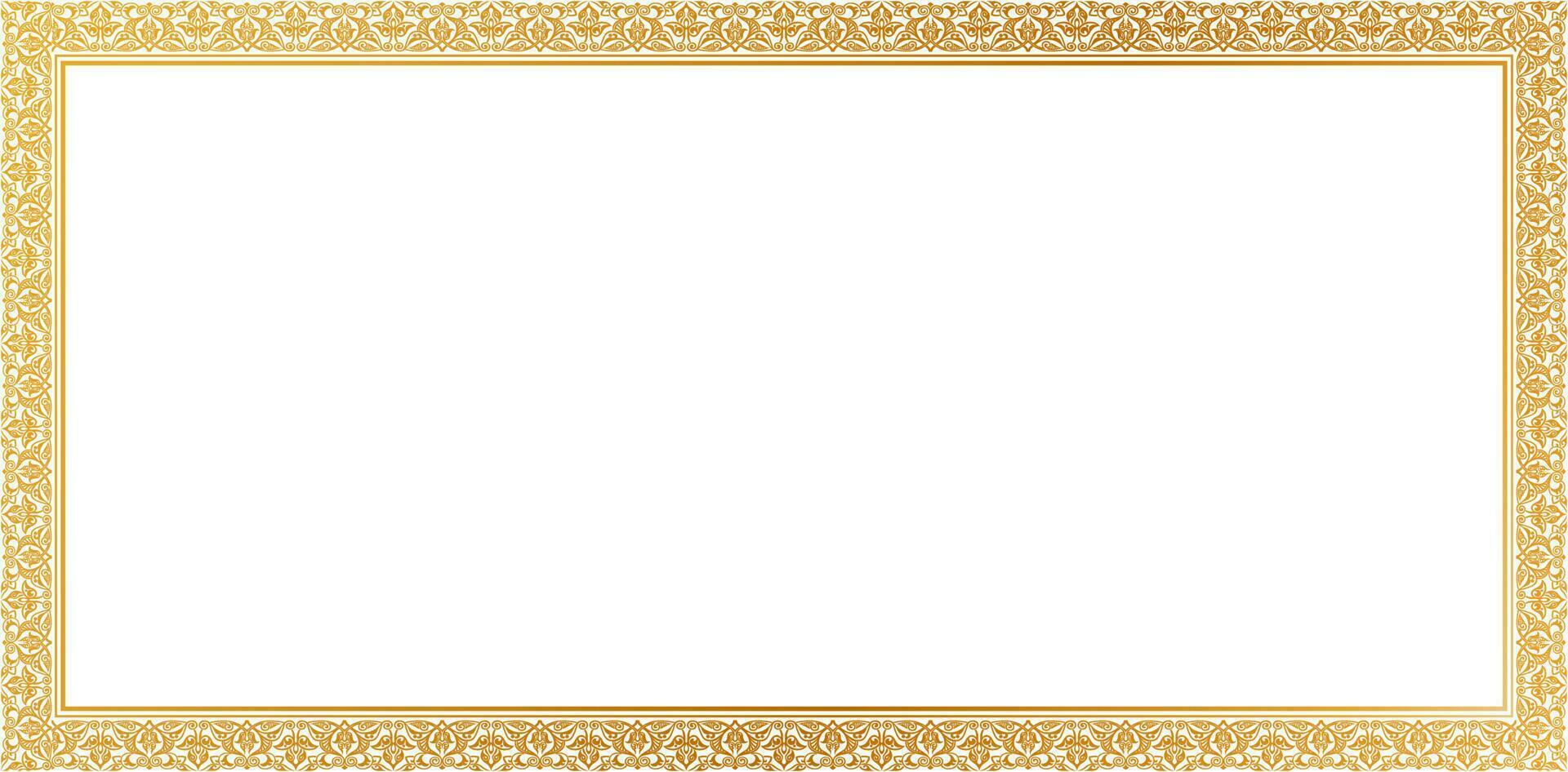 vektor illustration guld bild ram dekorativ isolerat vit bakgrunder för certifikat av komplettering mall, presentationer, användare gränssnitt annonser, layouter, collage, plats text av annonser