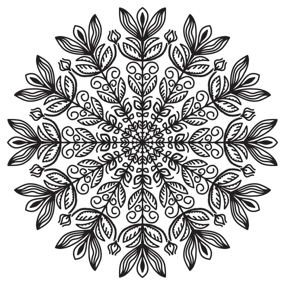 mandala mönster abstrakt blommig prydnad vektor