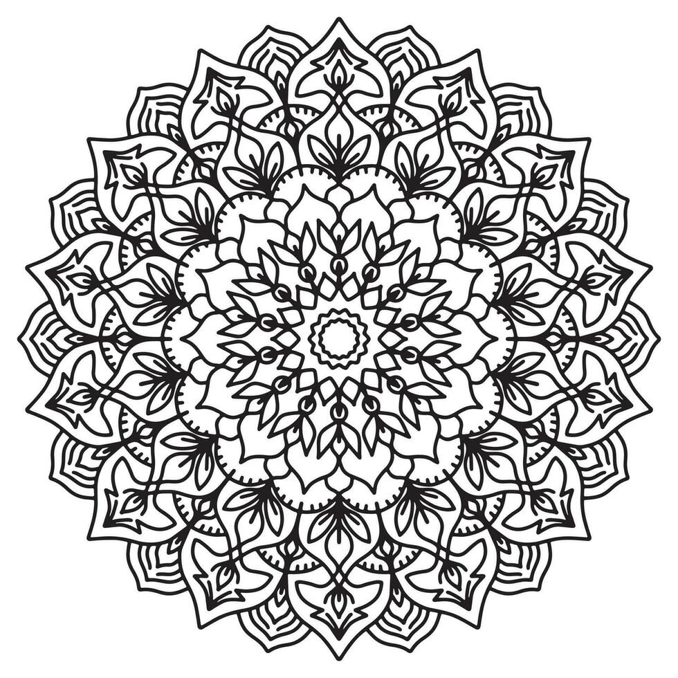 mandala mönster abstrakt blommig prydnad vektor
