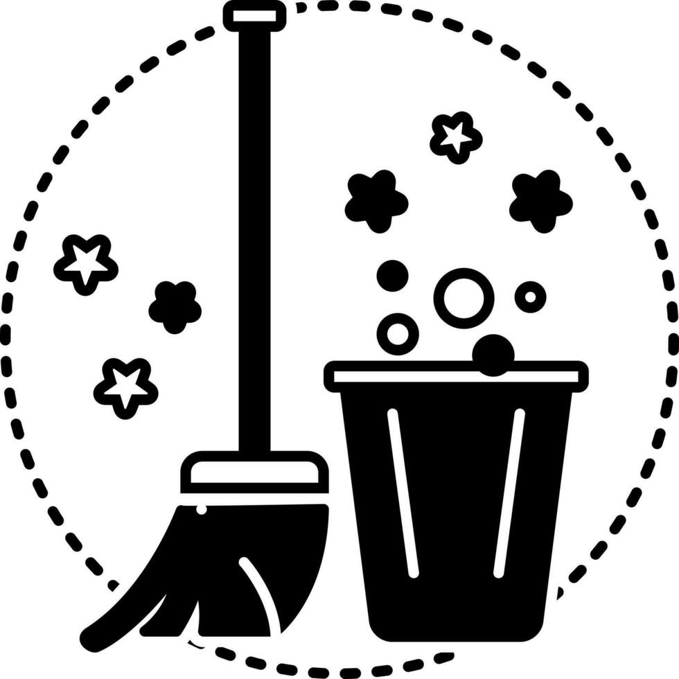 fast ikon för rengöring service vektor