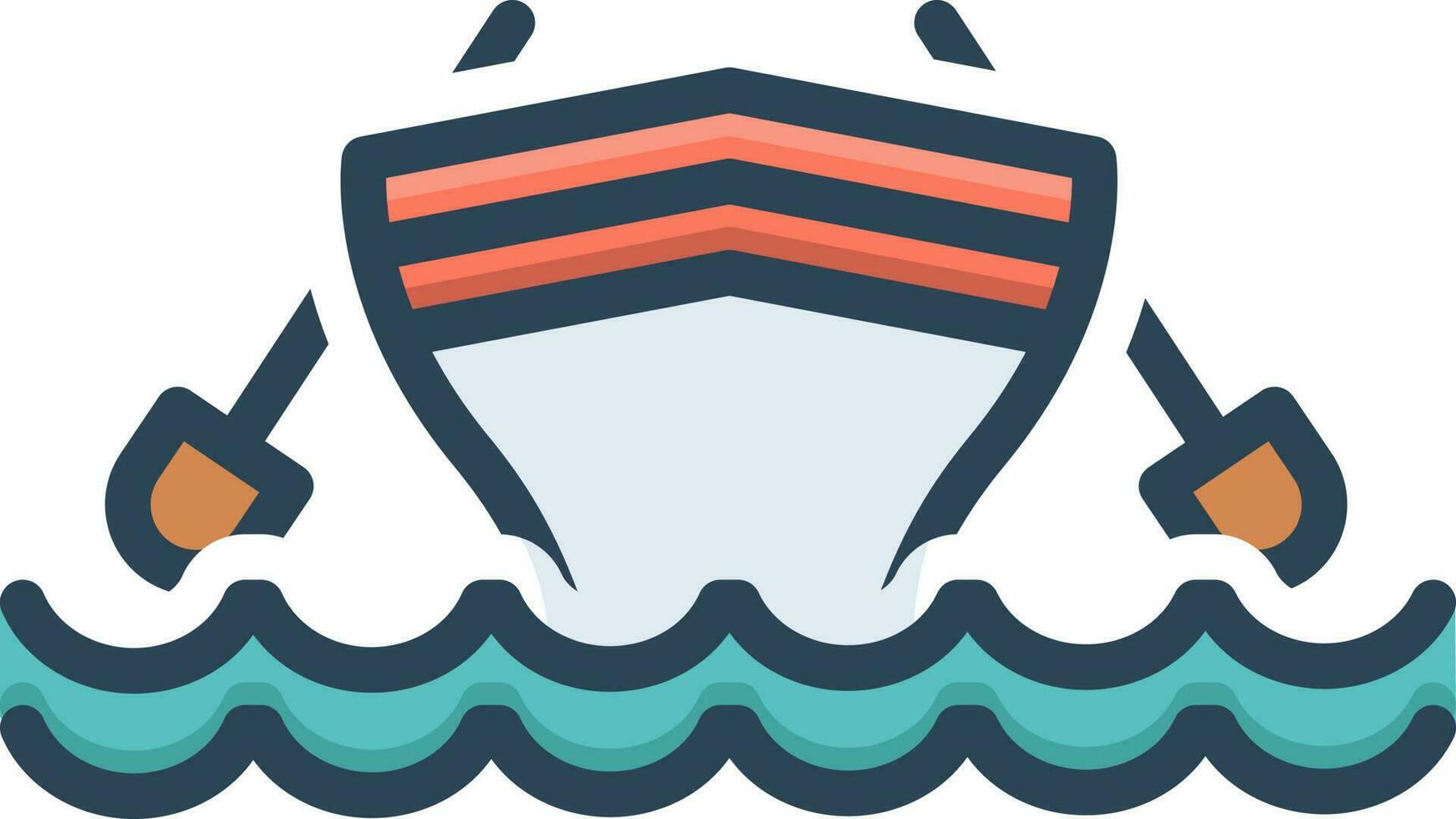 Färg ikon för båt vektor