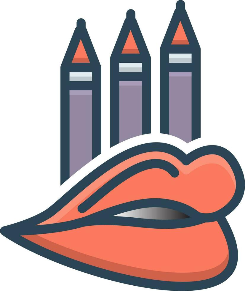 Farbe Symbol zum Lippe Liner vektor