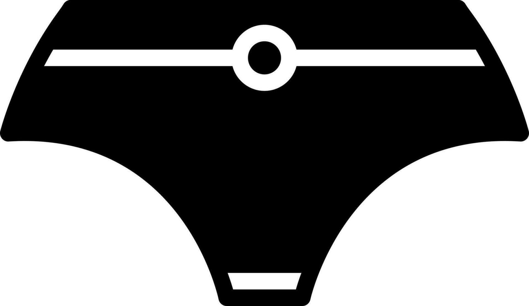 fast ikon för underkläder vektor