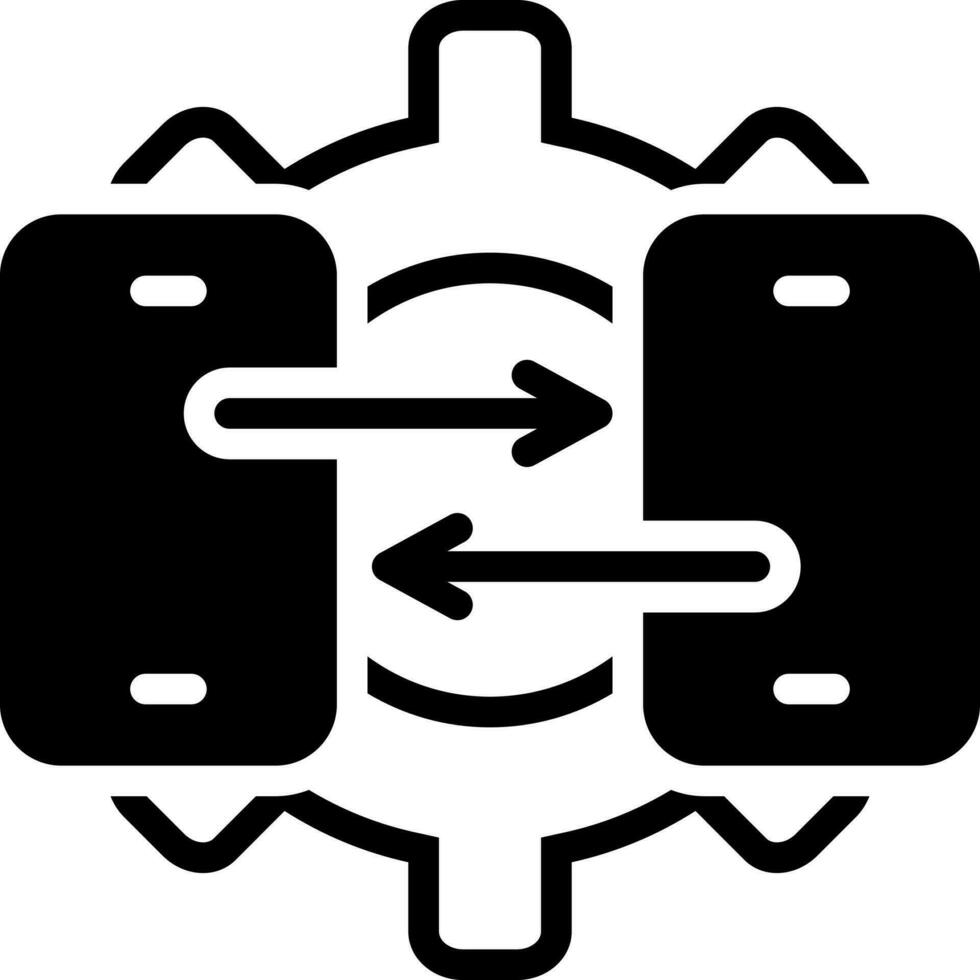 solide Symbol zum technisch Unterstützung vektor