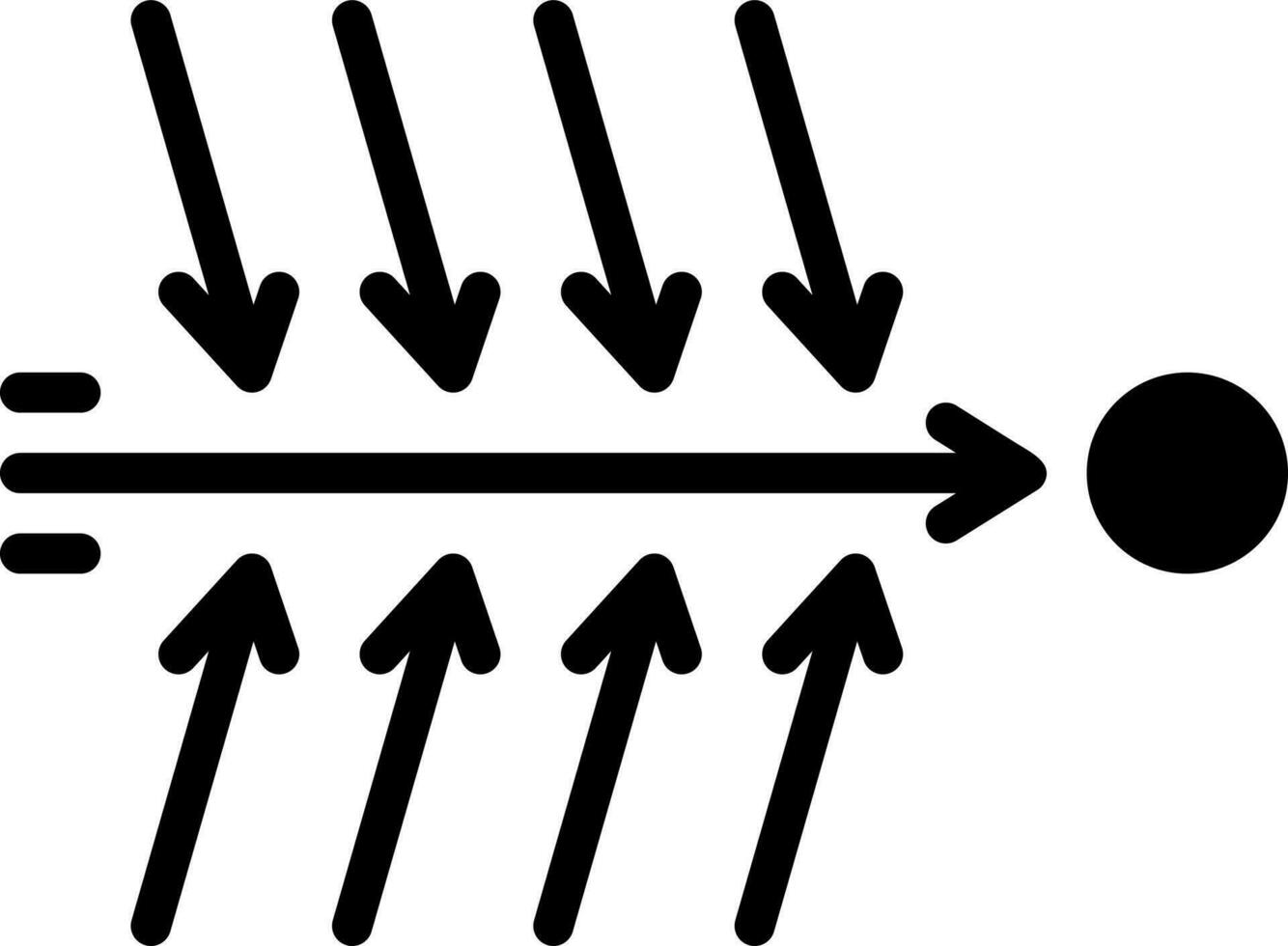 solide Symbol zum Ursache vektor