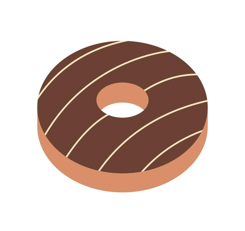 Schokolade Süss Lebensmittel. Donuts. einfach Vektor Illustration.